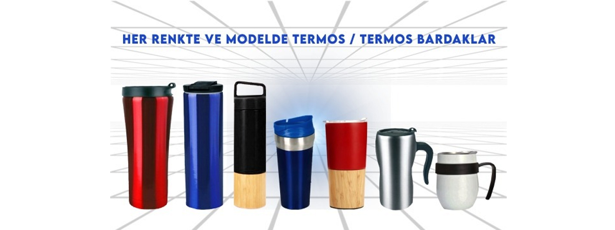 Her renk ve modelde termos bardaklar